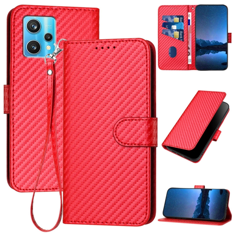 YX0070 Carbon Fiber Buckle Leather Phone Case with Lanyard, For Realme 10 Pro, For Realme 10 Pro+, For Realme 10 4G, For Realme C30 4G / Narzo 50i Prime / C30s, For Realme 9 Pro+, For Realme C20 / C11 2021 / C21, For Realme 8 / 8 Pro                   ...