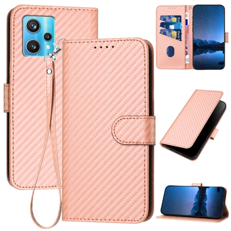 YX0070 Carbon Fiber Buckle Leather Phone Case with Lanyard, For Realme 10 Pro, For Realme 10 Pro+, For Realme 10 4G, For Realme C30 4G / Narzo 50i Prime / C30s, For Realme 9 Pro+, For Realme C20 / C11 2021 / C21, For Realme 8 / 8 Pro                   ...