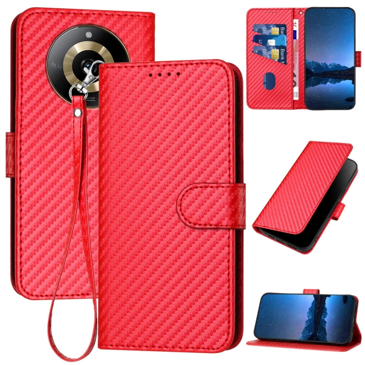 YX0070 Carbon Fiber Buckle Leather Phone Case with Lanyard, For Realme GT 6 / GT 6T, For Realme C63 / C61 Global, For Realme 12+ / Narzo 70 Pro 5G India, For Realme 12, For Realme 12 Pro, For Realme 12 Lite / C67 4G Global, For Realme GT5 Pro          ...