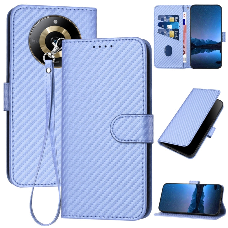YX0070 Carbon Fiber Buckle Leather Phone Case with Lanyard, For Realme GT 6 / GT 6T, For Realme C63 / C61 Global, For Realme 12+ / Narzo 70 Pro 5G India, For Realme 12, For Realme 12 Pro, For Realme 12 Lite / C67 4G Global, For Realme GT5 Pro          ...