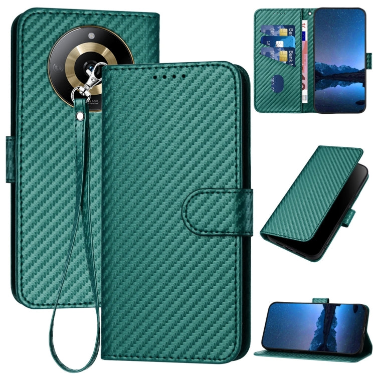 YX0070 Carbon Fiber Buckle Leather Phone Case with Lanyard, For Realme GT 6 / GT 6T, For Realme C63 / C61 Global, For Realme 12+ / Narzo 70 Pro 5G India, For Realme 12, For Realme 12 Pro, For Realme 12 Lite / C67 4G Global, For Realme GT5 Pro          ...