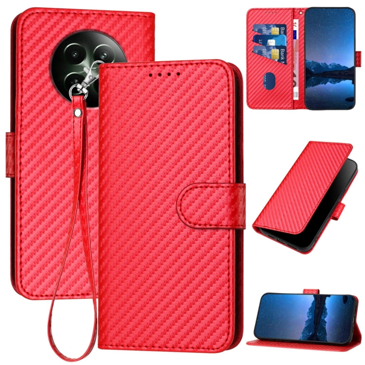 YX0070 Carbon Fiber Buckle Leather Phone Case with Lanyard, For Realme GT 6 / GT 6T, For Realme C63 / C61 Global, For Realme 12+ / Narzo 70 Pro 5G India, For Realme 12, For Realme 12 Pro, For Realme 12 Lite / C67 4G Global, For Realme GT5 Pro          ...