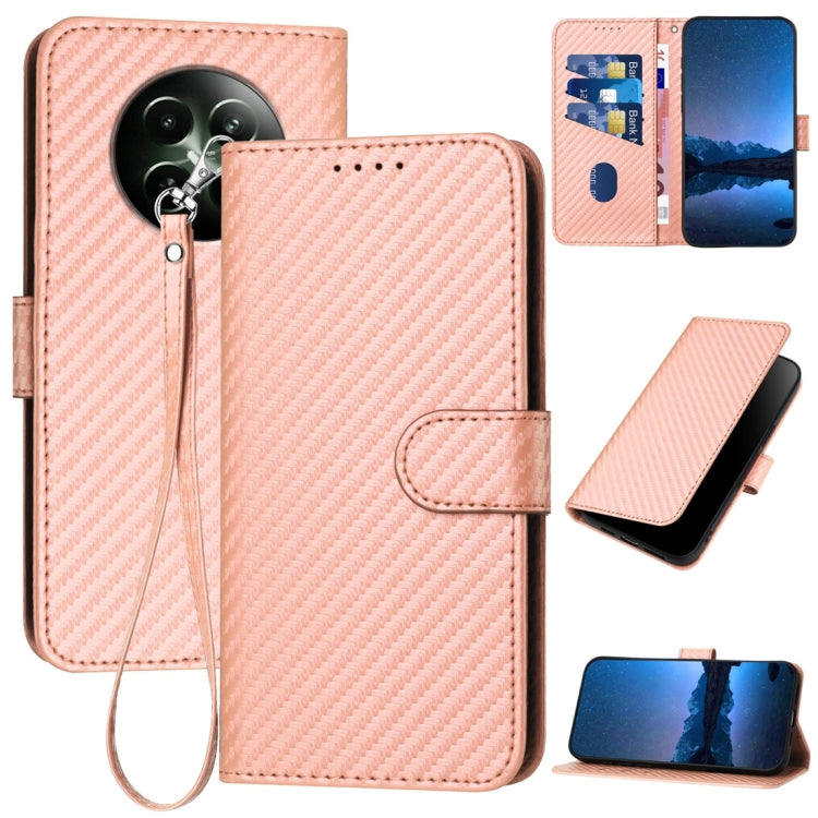 YX0070 Carbon Fiber Buckle Leather Phone Case with Lanyard, For Realme GT 6 / GT 6T, For Realme C63 / C61 Global, For Realme 12+ / Narzo 70 Pro 5G India, For Realme 12, For Realme 12 Pro, For Realme 12 Lite / C67 4G Global, For Realme GT5 Pro          ...