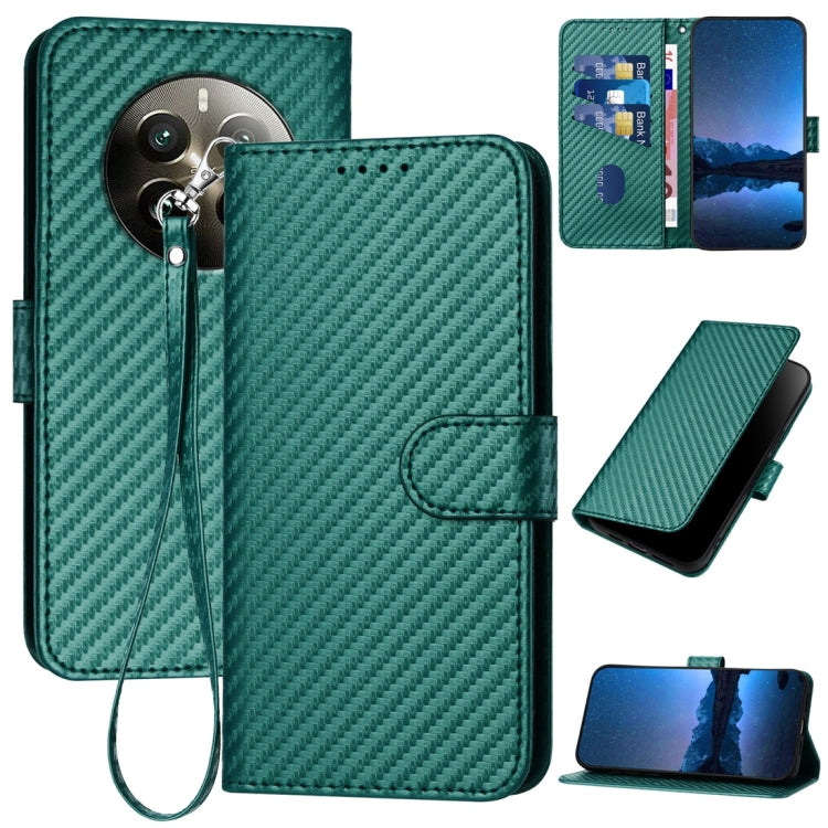 YX0070 Carbon Fiber Buckle Leather Phone Case with Lanyard, For Realme GT 6 / GT 6T, For Realme C63 / C61 Global, For Realme 12+ / Narzo 70 Pro 5G India, For Realme 12, For Realme 12 Pro, For Realme 12 Lite / C67 4G Global, For Realme GT5 Pro          ...