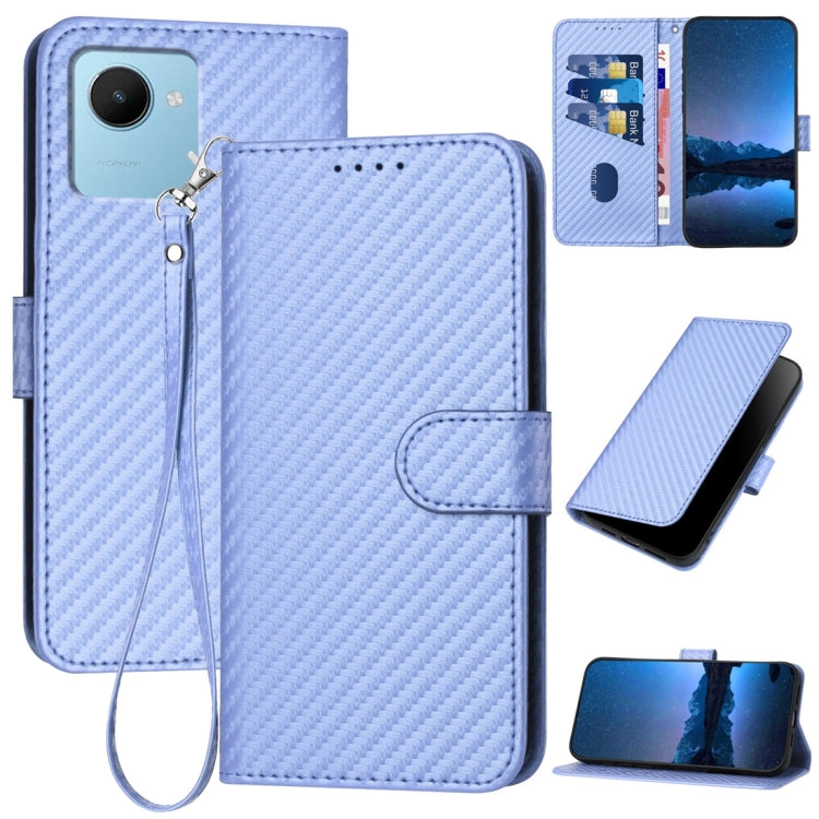 YX0070 Carbon Fiber Buckle Leather Phone Case with Lanyard, For Realme 10 Pro, For Realme 10 Pro+, For Realme 10 4G, For Realme C30 4G / Narzo 50i Prime / C30s, For Realme 9 Pro+, For Realme C20 / C11 2021 / C21, For Realme 8 / 8 Pro                   ...
