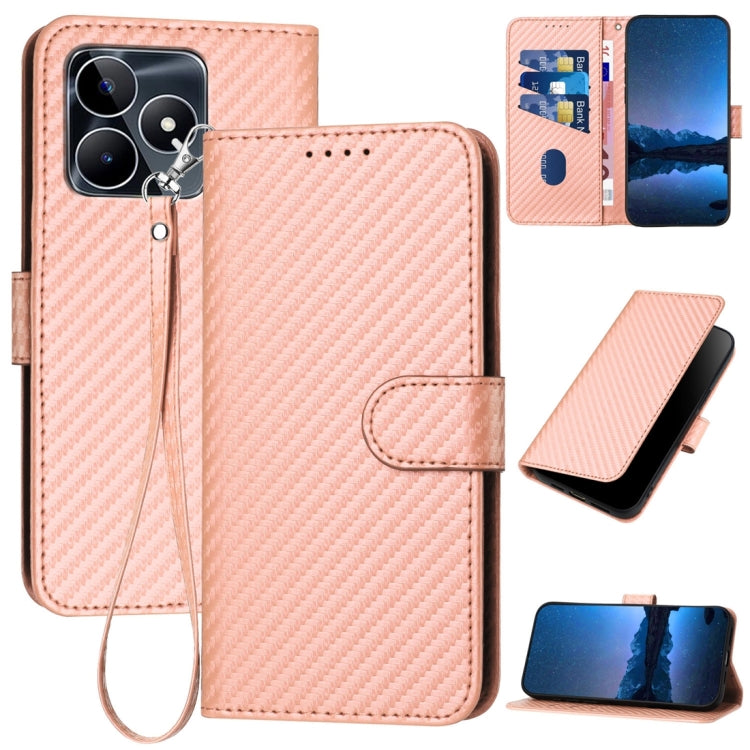 YX0070 Carbon Fiber Buckle Leather Phone Case with Lanyard, For Realme GT 6 / GT 6T, For Realme C63 / C61 Global, For Realme 12+ / Narzo 70 Pro 5G India, For Realme 12, For Realme 12 Pro, For Realme 12 Lite / C67 4G Global, For Realme GT5 Pro          ...