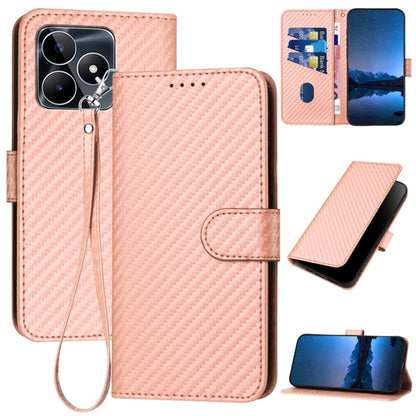 YX0070 Carbon Fiber Buckle Leather Phone Case with Lanyard, For Realme GT 6 / GT 6T, For Realme C63 / C61 Global, For Realme 12+ / Narzo 70 Pro 5G India, For Realme 12, For Realme 12 Pro, For Realme 12 Lite / C67 4G Global, For Realme GT5 Pro          ...