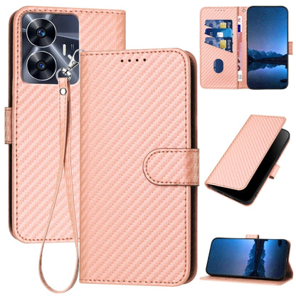 YX0070 Carbon Fiber Buckle Leather Phone Case with Lanyard, For Realme GT 6 / GT 6T, For Realme C63 / C61 Global, For Realme 12+ / Narzo 70 Pro 5G India, For Realme 12, For Realme 12 Pro, For Realme 12 Lite / C67 4G Global, For Realme GT5 Pro          ...