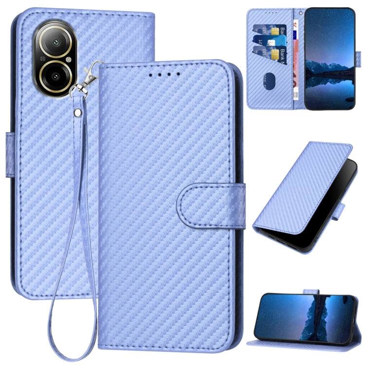YX0070 Carbon Fiber Buckle Leather Phone Case with Lanyard, For Realme GT 6 / GT 6T, For Realme C63 / C61 Global, For Realme 12+ / Narzo 70 Pro 5G India, For Realme 12, For Realme 12 Pro, For Realme 12 Lite / C67 4G Global, For Realme GT5 Pro          ...
