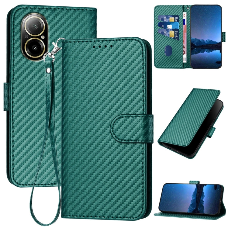 YX0070 Carbon Fiber Buckle Leather Phone Case with Lanyard, For Realme GT 6 / GT 6T, For Realme C63 / C61 Global, For Realme 12+ / Narzo 70 Pro 5G India, For Realme 12, For Realme 12 Pro, For Realme 12 Lite / C67 4G Global, For Realme GT5 Pro          ...
