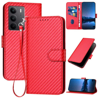 YX0070 Carbon Fiber Buckle Leather Phone Case with Lanyard, For Realme C71 India, For Realme 15 5G / 15 Pro 5G, For Realme GT 7 India, For Realme 14 / P3 5G Global, For Realme P3 Ultra 5G, For Realme P3 Pro, For Realme 14 Pro+, For Realme 14 Pro       ...