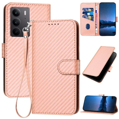 YX0070 Carbon Fiber Buckle Leather Phone Case with Lanyard, For Realme C71 India, For Realme 15 5G / 15 Pro 5G, For Realme GT 7 India, For Realme 14 / P3 5G Global, For Realme P3 Ultra 5G, For Realme P3 Pro, For Realme 14 Pro+, For Realme 14 Pro       ...