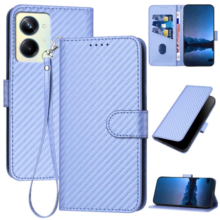 YX0070 Carbon Fiber Buckle Leather Phone Case with Lanyard, For Realme 10 Pro, For Realme 10 Pro+, For Realme 10 4G, For Realme C30 4G / Narzo 50i Prime / C30s, For Realme 9 Pro+, For Realme C20 / C11 2021 / C21, For Realme 8 / 8 Pro                   ...