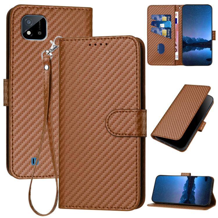 YX0070 Carbon Fiber Buckle Leather Phone Case with Lanyard, For Realme 10 Pro, For Realme 10 Pro+, For Realme 10 4G, For Realme C30 4G / Narzo 50i Prime / C30s, For Realme 9 Pro+, For Realme C20 / C11 2021 / C21, For Realme 8 / 8 Pro                   ...