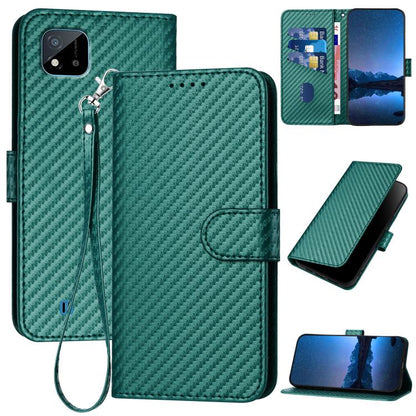 YX0070 Carbon Fiber Buckle Leather Phone Case with Lanyard, For Realme 10 Pro, For Realme 10 Pro+, For Realme 10 4G, For Realme C30 4G / Narzo 50i Prime / C30s, For Realme 9 Pro+, For Realme C20 / C11 2021 / C21, For Realme 8 / 8 Pro                   ...