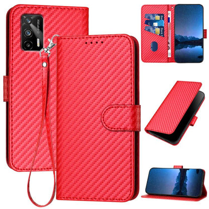 YX0070 Carbon Fiber Buckle Leather Phone Case with Lanyard, For Realme 10 Pro, For Realme 10 Pro+, For Realme 10 4G, For Realme C30 4G / Narzo 50i Prime / C30s, For Realme 9 Pro+, For Realme C20 / C11 2021 / C21, For Realme 8 / 8 Pro                   ...