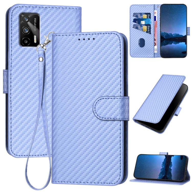 YX0070 Carbon Fiber Buckle Leather Phone Case with Lanyard, For Realme 10 Pro, For Realme 10 Pro+, For Realme 10 4G, For Realme C30 4G / Narzo 50i Prime / C30s, For Realme 9 Pro+, For Realme C20 / C11 2021 / C21, For Realme 8 / 8 Pro                   ...