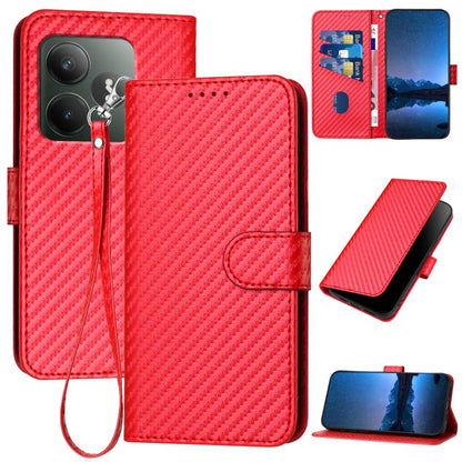 YX0070 Carbon Fiber Buckle Leather Phone Case with Lanyard, For Realme GT 6 / GT 6T, For Realme C63 / C61 Global, For Realme 12+ / Narzo 70 Pro 5G India, For Realme 12, For Realme 12 Pro, For Realme 12 Lite / C67 4G Global, For Realme GT5 Pro          ...