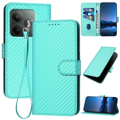 YX0070 Carbon Fiber Buckle Leather Phone Case with Lanyard, For Realme GT 6 / GT 6T, For Realme C63 / C61 Global, For Realme 12+ / Narzo 70 Pro 5G India, For Realme 12, For Realme 12 Pro, For Realme 12 Lite / C67 4G Global, For Realme GT5 Pro          ...