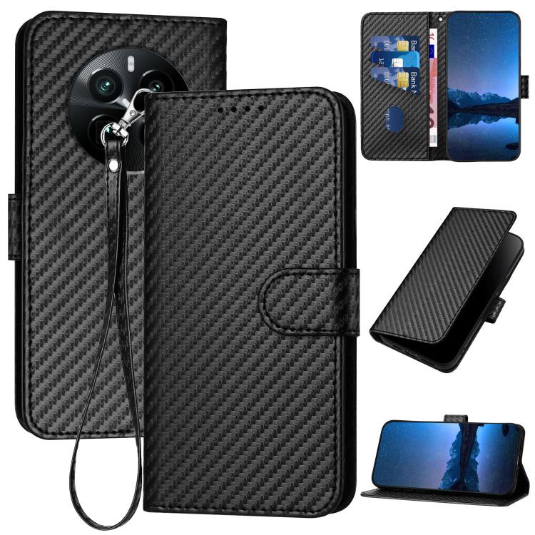 YX0070 Carbon Fiber Buckle Leather Phone Case with Lanyard, For Realme GT 6 / GT 6T, For Realme C63 / C61 Global, For Realme 12+ / Narzo 70 Pro 5G India, For Realme 12, For Realme 12 Pro, For Realme 12 Lite / C67 4G Global, For Realme GT5 Pro          ...