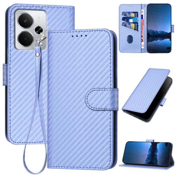 YX0070 Carbon Fiber Buckle Leather Phone Case with Lanyard, For Realme C71 India, For Realme 15 5G / 15 Pro 5G, For Realme GT 7 India, For Realme 14 / P3 5G Global, For Realme P3 Ultra 5G, For Realme P3 Pro, For Realme 14 Pro+, For Realme 14 Pro       ...