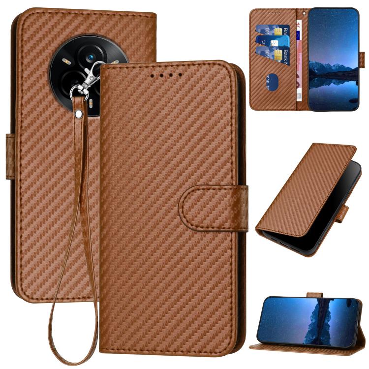 YX0070 Carbon Fiber Buckle Leather Phone Case with Lanyard, For Realme C71 India, For Realme 15 5G / 15 Pro 5G, For Realme GT 7 India, For Realme 14 / P3 5G Global, For Realme P3 Ultra 5G, For Realme P3 Pro, For Realme 14 Pro+, For Realme 14 Pro       ...