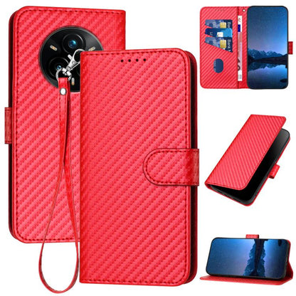 YX0070 Carbon Fiber Buckle Leather Phone Case with Lanyard, For Realme C71 India, For Realme 15 5G / 15 Pro 5G, For Realme GT 7 India, For Realme 14 / P3 5G Global, For Realme P3 Ultra 5G, For Realme P3 Pro, For Realme 14 Pro+, For Realme 14 Pro       ...