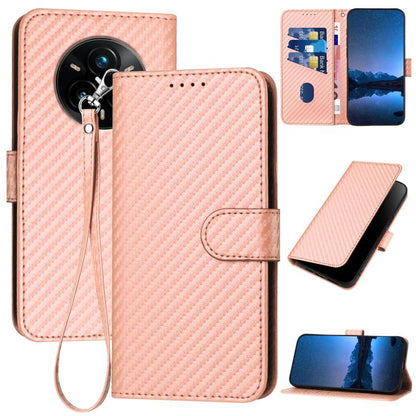 YX0070 Carbon Fiber Buckle Leather Phone Case with Lanyard, For Realme C71 India, For Realme 15 5G / 15 Pro 5G, For Realme GT 7 India, For Realme 14 / P3 5G Global, For Realme P3 Ultra 5G, For Realme P3 Pro, For Realme 14 Pro+, For Realme 14 Pro       ...