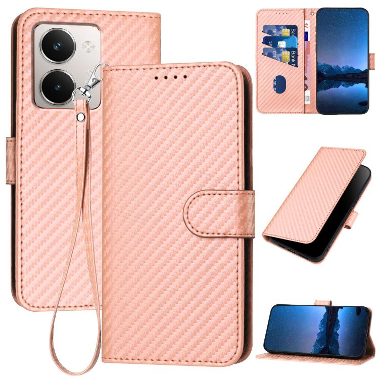 YX0070 Carbon Fiber Buckle Leather Phone Case with Lanyard, For Realme C71 India, For Realme 15 5G / 15 Pro 5G, For Realme GT 7 India, For Realme 14 / P3 5G Global, For Realme P3 Ultra 5G, For Realme P3 Pro, For Realme 14 Pro+, For Realme 14 Pro       ...