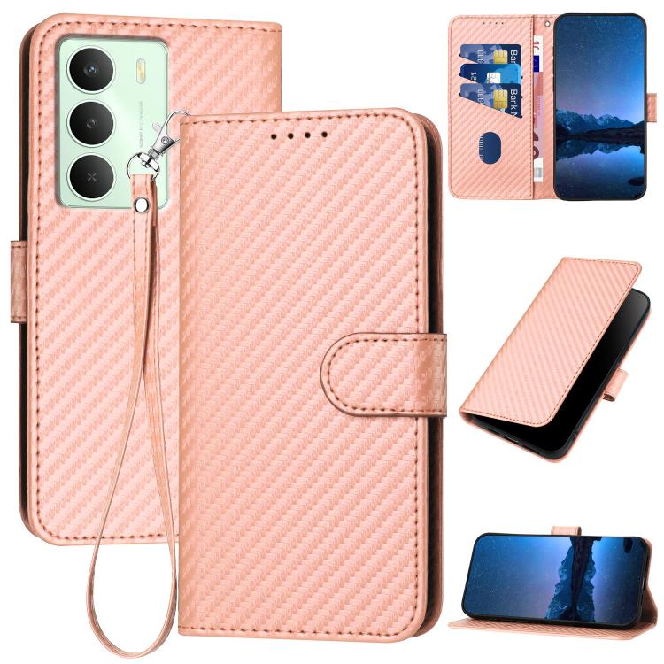YX0070 Carbon Fiber Buckle Leather Phone Case with Lanyard, For Realme C71 India, For Realme 15 5G / 15 Pro 5G, For Realme GT 7 India, For Realme 14 / P3 5G Global, For Realme P3 Ultra 5G, For Realme P3 Pro, For Realme 14 Pro+, For Realme 14 Pro       ...