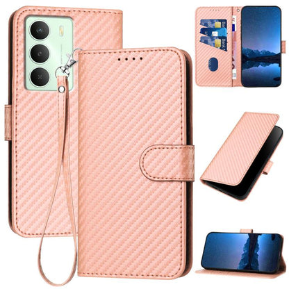 YX0070 Carbon Fiber Buckle Leather Phone Case with Lanyard, For Realme C71 India, For Realme 15 5G / 15 Pro 5G, For Realme GT 7 India, For Realme 14 / P3 5G Global, For Realme P3 Ultra 5G, For Realme P3 Pro, For Realme 14 Pro+, For Realme 14 Pro       ...