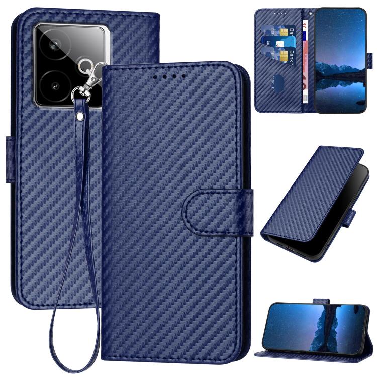 YX0070 Carbon Fiber Buckle Leather Phone Case with Lanyard, For Realme C71 India, For Realme 15 5G / 15 Pro 5G, For Realme GT 7 India, For Realme 14 / P3 5G Global, For Realme P3 Ultra 5G, For Realme P3 Pro, For Realme 14 Pro+, For Realme 14 Pro       ...