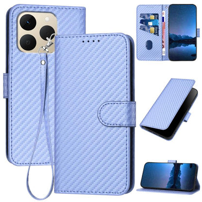 YX0070 Carbon Fiber Buckle Leather Phone Case with Lanyard, For Realme 16T 5G, For Realme C100 4G, For Realme P4 Power 5G, For Realme Note 80 4G, For Realme Neo8 5G, For Realme 16 5G, For Realme 16 Pro+ 5G Global, For Realme 16 Pro 5G Global           ...