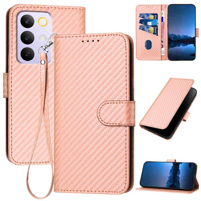 YX0070 Carbon Fiber Buckle Leather Phone Case with Lanyard, For Realme 16T 5G, For Realme C100 4G, For Realme P4 Power 5G, For Realme Note 80 4G, For Realme Neo8 5G, For Realme 16 5G, For Realme 16 Pro+ 5G Global, For Realme 16 Pro 5G Global           ...