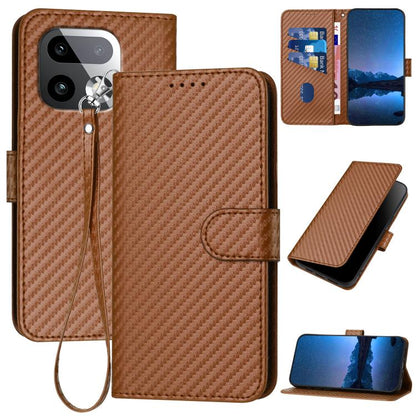 YX0070 Carbon Fiber Buckle Leather Phone Case with Lanyard, For Realme 16T 5G, For Realme C100 4G, For Realme P4 Power 5G, For Realme Note 80 4G, For Realme Neo8 5G, For Realme 16 5G, For Realme 16 Pro+ 5G Global, For Realme 16 Pro 5G Global           ...