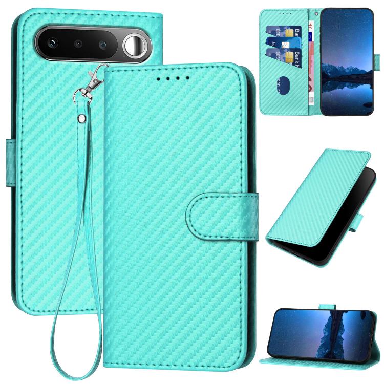 YX0070 Carbon Fiber Buckle Leather Phone Case with Lanyard, For Realme 16T 5G, For Realme C100 4G, For Realme P4 Power 5G, For Realme Note 80 4G, For Realme Neo8 5G, For Realme 16 5G, For Realme 16 Pro+ 5G Global, For Realme 16 Pro 5G Global           ...