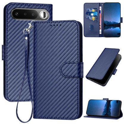 YX0070 Carbon Fiber Buckle Leather Phone Case with Lanyard, For Realme 16T 5G, For Realme C100 4G, For Realme P4 Power 5G, For Realme Note 80 4G, For Realme Neo8 5G, For Realme 16 5G, For Realme 16 Pro+ 5G Global, For Realme 16 Pro 5G Global           ...