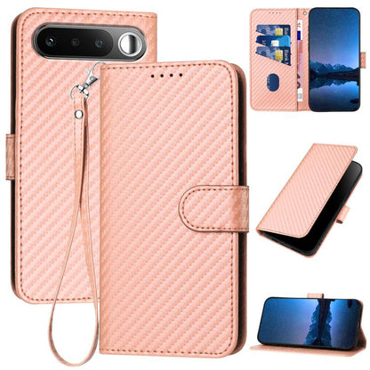 YX0070 Carbon Fiber Buckle Leather Phone Case with Lanyard, For Realme 16T 5G, For Realme C100 4G, For Realme P4 Power 5G, For Realme Note 80 4G, For Realme Neo8 5G, For Realme 16 5G, For Realme 16 Pro+ 5G Global, For Realme 16 Pro 5G Global           ...