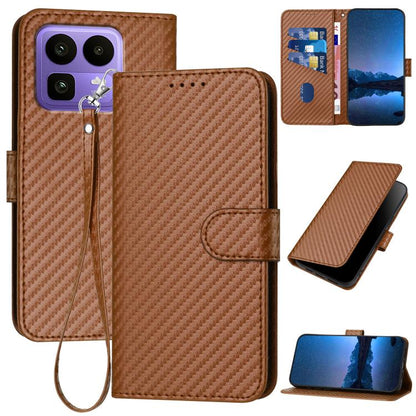 YX0070 Carbon Fiber Buckle Leather Phone Case with Lanyard, For Realme 16T 5G, For Realme C100 4G, For Realme P4 Power 5G, For Realme Note 80 4G, For Realme Neo8 5G, For Realme 16 5G, For Realme 16 Pro+ 5G Global, For Realme 16 Pro 5G Global           ...