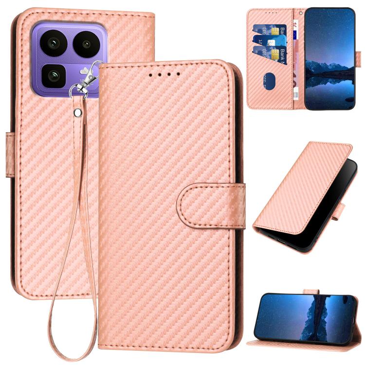 YX0070 Carbon Fiber Buckle Leather Phone Case with Lanyard, For Realme 16T 5G, For Realme C100 4G, For Realme P4 Power 5G, For Realme Note 80 4G, For Realme Neo8 5G, For Realme 16 5G, For Realme 16 Pro+ 5G Global, For Realme 16 Pro 5G Global           ...