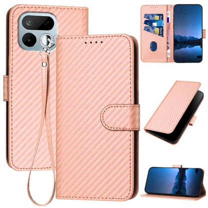 YX0070 Carbon Fiber Buckle Leather Phone Case with Lanyard, For Realme 16T 5G, For Realme C100 4G, For Realme P4 Power 5G, For Realme Note 80 4G, For Realme Neo8 5G, For Realme 16 5G, For Realme 16 Pro+ 5G Global, For Realme 16 Pro 5G Global           ...