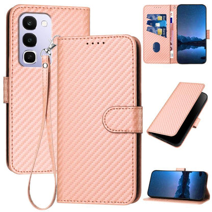YX0070 Carbon Fiber Buckle Leather Phone Case with Lanyard, For Realme 16T 5G, For Realme C100 4G, For Realme P4 Power 5G, For Realme Note 80 4G, For Realme Neo8 5G, For Realme 16 5G, For Realme 16 Pro+ 5G Global, For Realme 16 Pro 5G Global           ...