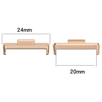 20mm 1 Pair Stainless Steel Metal Watch Band Connector, For Huawei Watch Fit3