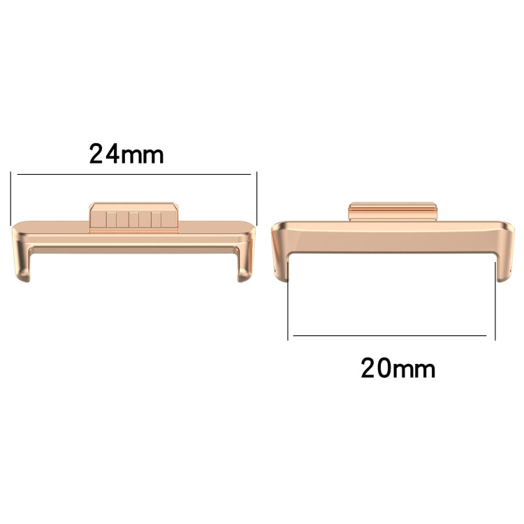 20mm 1 Pair Stainless Steel Metal Watch Band Connector, For Huawei Watch Fit3