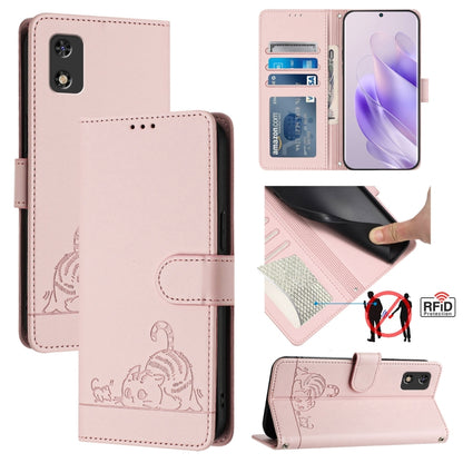 Cat Rat Embossed Pattern RFID Leather Phone Case with Lanyard, For Tecno Spark GO 2023, For Tecno POP 7 / POP 7 Pro, For Tecno Spark 10 5G, For Tecno Spark 10C, For Tecno Spark 10 4G, For Tecno Spark 10 Pro, For Tecno Camon 19 Pro 5G, For Tecno POVA 4 ...