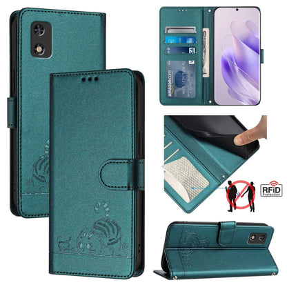 Cat Rat Embossed Pattern RFID Leather Phone Case with Lanyard, For Tecno Spark GO 2023, For Tecno POP 7 / POP 7 Pro, For Tecno Spark 10 5G, For Tecno Spark 10C, For Tecno Spark 10 4G, For Tecno Spark 10 Pro, For Tecno Camon 19 Pro 5G, For Tecno POVA 4 ...
