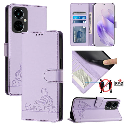 Cat Rat Embossed Pattern RFID Leather Phone Case with Lanyard, For Tecno Spark GO 2023, For Tecno POP 7 / POP 7 Pro, For Tecno Spark 10 5G, For Tecno Spark 10C, For Tecno Spark 10 4G, For Tecno Spark 10 Pro, For Tecno Camon 19 Pro 5G, For Tecno POVA 4 ...