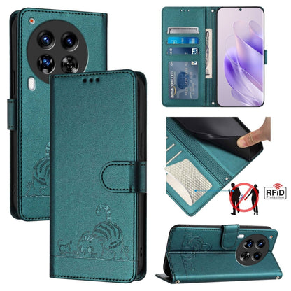 Cat Rat Embossed Pattern RFID Leather Phone Case with Lanyard, For Tecno Camon 50 Pro 4G, For Tecno Camon 50 4G, For Tecno Spark Slim 5G, For Tecno Camon 40 Premier, For Tecno Spark 30C 5G / Pop 9 5G, For Tecno Spark 30 5G                              ...