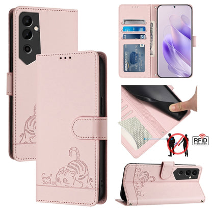 Cat Rat Embossed Pattern RFID Leather Phone Case with Lanyard, For Tecno Spark GO 2023, For Tecno POP 7 / POP 7 Pro, For Tecno Spark 10 5G, For Tecno Spark 10C, For Tecno Spark 10 4G, For Tecno Spark 10 Pro, For Tecno Camon 19 Pro 5G, For Tecno POVA 4 ...