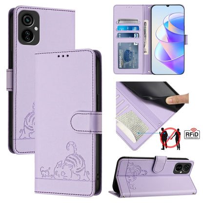 Cat Rat Embossed Pattern RFID Leather Phone Case with Lanyard, For Tecno Spark GO 2023, For Tecno POP 7 / POP 7 Pro, For Tecno Spark 10 5G, For Tecno Spark 10C, For Tecno Spark 10 4G, For Tecno Spark 10 Pro, For Tecno Camon 19 Pro 5G, For Tecno POVA 4 ...